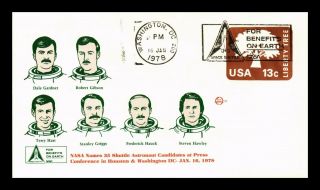 Us Cover Nasa Names 35 Shuttle Astronaut Candidates Space Voyage Cachet