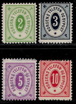 Denmark 1886 - 1889 Over 130 Years Old City Stamps - Horsen Bypost Of Melgaard