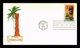 Dr Jim Stamps Us Hawaii National Park Colonial Cachet Fdc Air Mail Cover C84