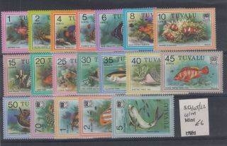 1979 Tuvalu Fish Set - Sg105/22 - Unmounted