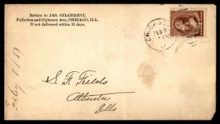 Mayfairstamps Us Postal History 1887 Chicago To Atlanta Illinois Illinois Cover
