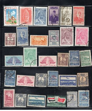 Middle East Syria Sar Stamps Canceled & Hinged Lot 53079