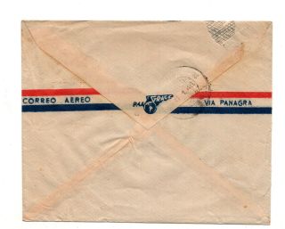 Aruba NWI to US via Panagra airmail stamp cover 1946 Curaco Luchtpost ID 329 2