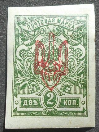 Ukraine 1918 2 Kop W/ Kherson Trident,  Bulat 2379,  Signed,  Mh,  Cv=15$