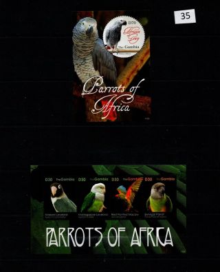 / Gambia - Mnh - Nature - Birds - Parrots - Africa