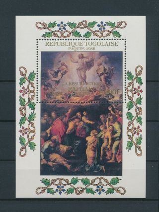 Lk70244 Togo 1985 Easter Religious Art Paintings Good Sheet Mnh