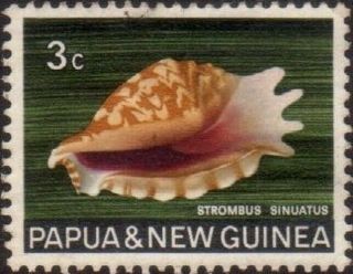 Papua Guinea 1968 Sg138 3c Shell Laciniate Conch Fu