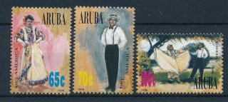 Aruba,  Sc 134 - 36,  1996 Traditional Dance Issue.  Mnh.