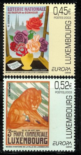 2003 Luxembourg Europa Cept Mnh Poster Art