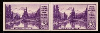 Oas - Cny 7545 Farley Imperforates 1934 National Parks Mt Ranier Scott 758 $7