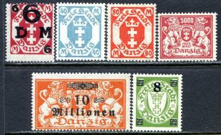 Danzig Postage Stamps Scott 96 - 212,  Selection Da64