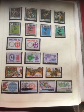 Singapore,  Page Of Unmounted Stamps In Sets.