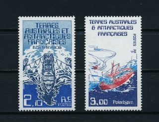 French Southern & Antarctic Territories (taaf) 123 - 4 Mnh,  Research Ships,  1986