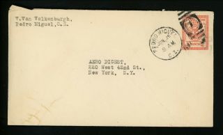 Us Postal History Canal Zone Scott U9 Postal Envelope From Pedro Miguel 1931