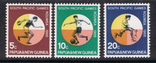 Papua Guinea 1966 South Pacific Games Sg 97 - 99 Mh
