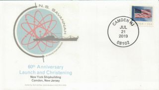 Ns Savannah 60th Anniv Of Launch And Christening 2019 Cachet By Hoffner