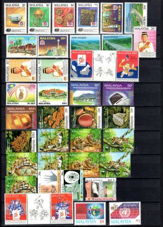 Malaya Malaysia 1994 - 1995 Selection Of Complete Sets Of Mh Stamps Mounted