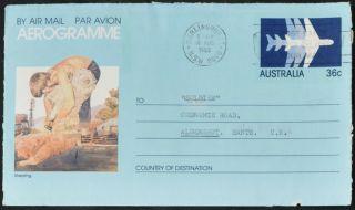 Australia 1983 36c Aerogramme Air Letter To England C54012