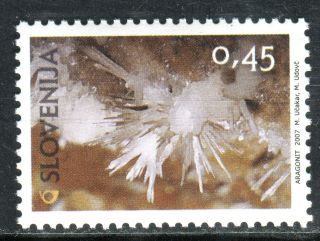 634 - Slovenia 2007 - Minerals - Aragonite - Mnh Set