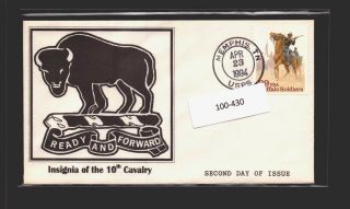 A2zed Us Fdc 23 Apr 1994 2818 Buffalo Soldiers Insignia Of 10th Cavalry Tn