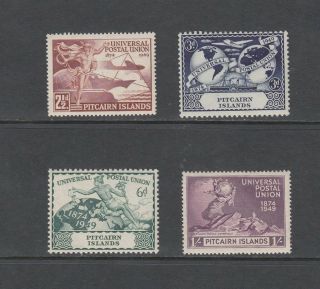 U.  P.  U.  - Pitcairn Islands - 1949 Set Of 4 - Mnh - W978