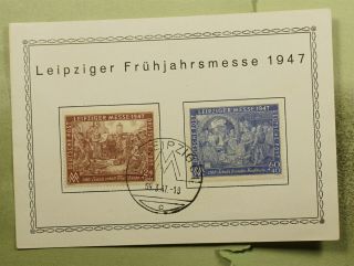 Dr Who 1947 Germany Leipziger Messe Card C134935