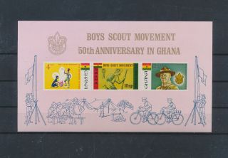 Lk56207 Ghana Anniversary Scouting Good Sheet Mnh