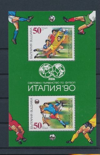 Lk84357 Bulgaria 1990 Football Cup Soccer Good Sheet Mnh