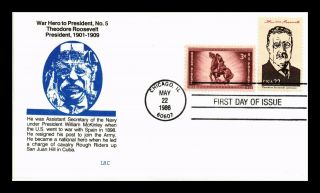 Us Cover President Theodore Roosevelt Fdc Combo Lrc Cachet