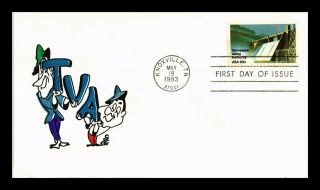 Us Cover Tva Tennessee Valley Authority Fdc Ellis Animated Cachet