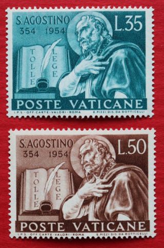 Clearance: Vatican City (187 - 188) 1954 St.  Augustine Singles Set
