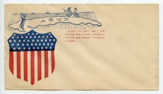 Usa Patriotic Cover Spanish American War Blanco To Uncle Sam