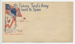 Usa Patriotic Spanish American War Uncle Sam Taking Toral 