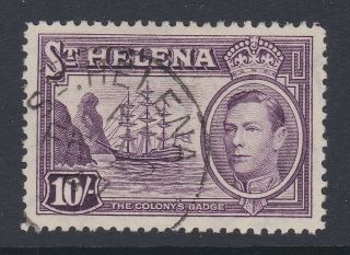 St Helena 1938 Sg140 10s Purple Fine
