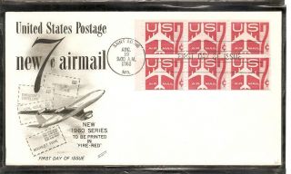 Us Sc C60a Silhouette Of Jet Airliner Fdc.  Fleetwood Cachet