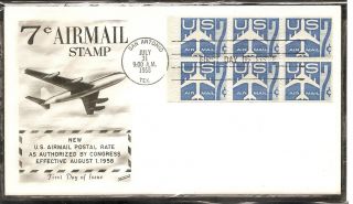 Us Sc C51a Silhouette Of Jet Airliner Fdc.  Fleetwood Cachet