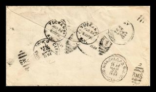 Dr Jim Stamps Us Special Delivery Railway Post Office Cover Backstamp 1934 Rpo
