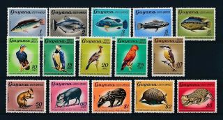 D277518 Wild Animals Birds Fish Mnh Guyana Sc.  39 - 53 1968