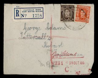 Dr Who 1946 Australia Clovelly West To Hobart Registered E68143