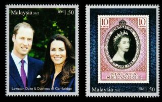 The Diamond Jubilee Of Queen Elizabeth Ii Royal Visit Malaysia 2012 (stamp) Mnh