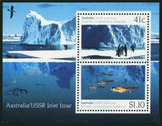 Australia Scott 1182 - 1183a Mnh,  1990 Issue,  Cooperation In Antarctic Research Ss