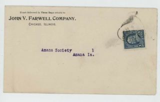 Mr Fancy Cancel John V Farwell Company Chicago Ill Cvr 2421