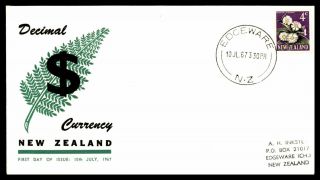 Mayfairstamps Zealand 1967 Decimal Currency 4 Cent First Day Cover Wwb57501