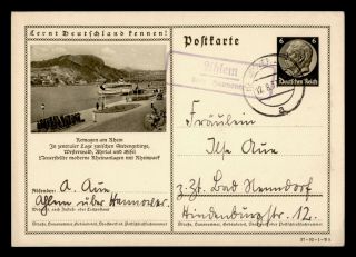 Dr Who 1937 Germany Hannover Postal Card Stationery C134040