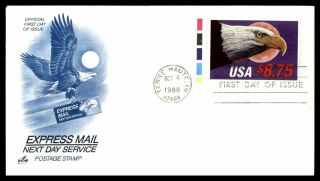 Mayfairstamps Us Fdc 1988 Art Craft Express Mail Eagle First Day Cover Wwb88731