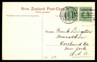Mayfairstamps 1916 Zealand Palmserton To Us York Postcard Wwb67341