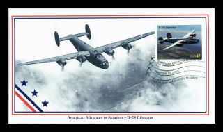 Dr Jim Stamps Us B24 Liberator American Advances In Aviation First Day Cover