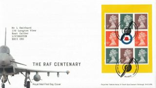 (33827) Gb Fdc Raf Royal Air Force Booklet Pane Cranwell 2018