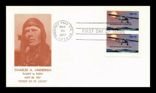 Us Covers Fdc Charles A Lindbergh Flight To Paris Spirit Of St Louis Aviation