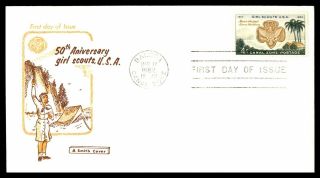 Mayfairstamps 1962 Us Fdc Canal Zone Girl Scouts Smith Cachet First Day Cover Ww